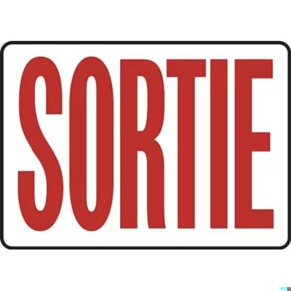 Accuform Exit Sign, Adhesive Dura-Poly, 14 in W, 10 in H FRMEXT906XV - main